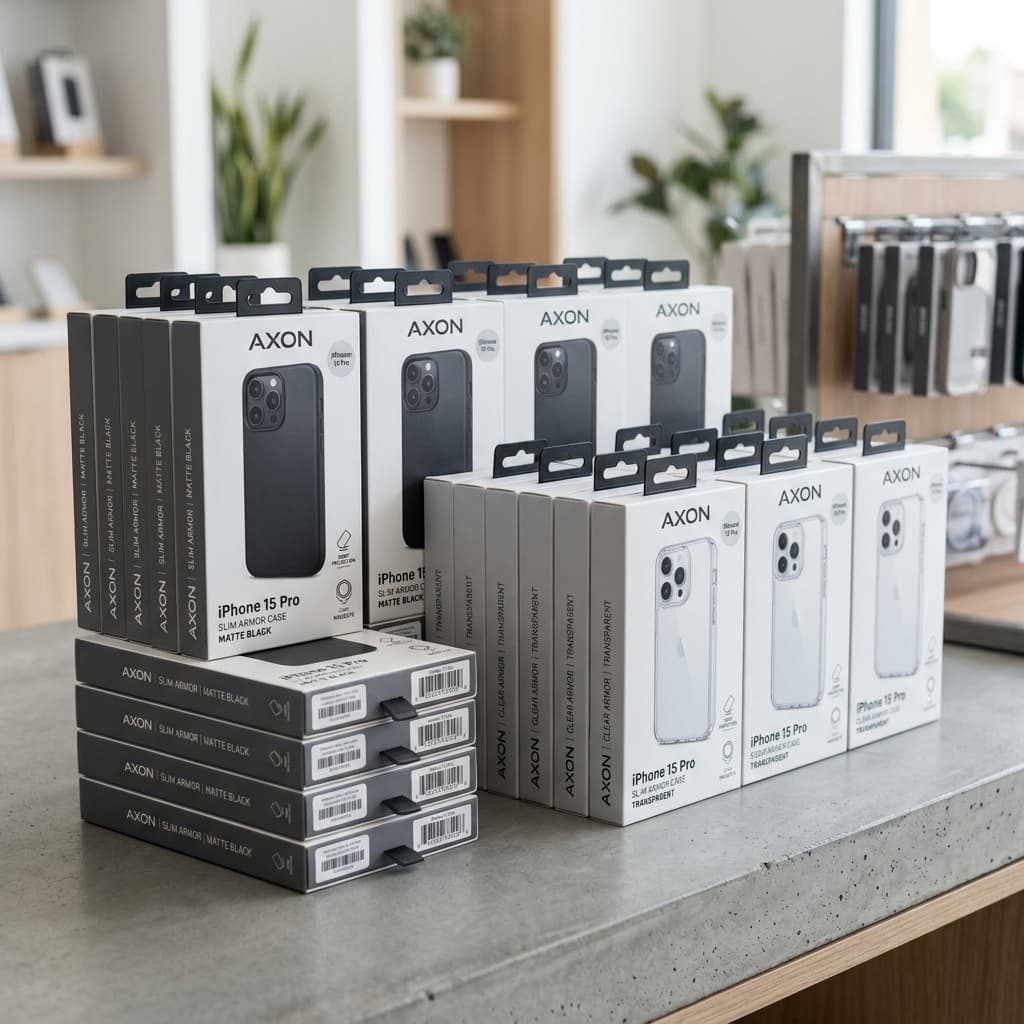 Spigen retail-packaged smartphone protective cases bundle — illustrative mobile accessories photograph